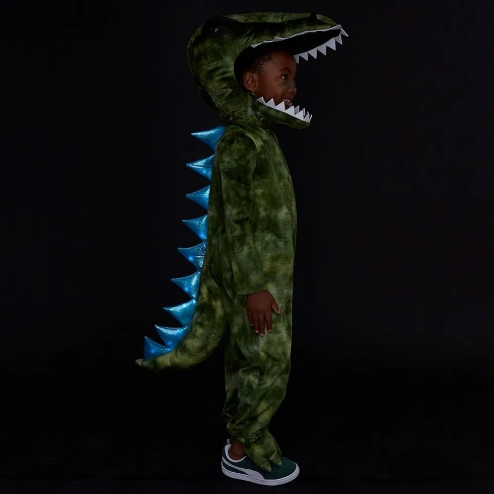 NEW Pottery Barn Kids Light Up T-Rex Costume 7-8Y